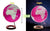 Exerz Illuminated World Globe 33cm diameter Wooden Base - 2 in 1 Light up Globe  - Fuchsia