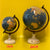 EXERZ 13cm Antique Globe Ocean Blue with a Wooden Base, Handcraft