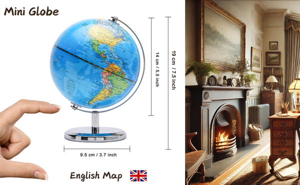 Topglobe 14cm World Globe - Political Map