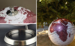 Exerz 25CM Pink World Globe with Stainless Steel Base - Modern Desktop Decoration