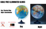 Exerz 25cm AR Globe Illuminated Cable Free LED Light - Physical (Day) Consellation(Night)- Augmented Reality App iOS Android