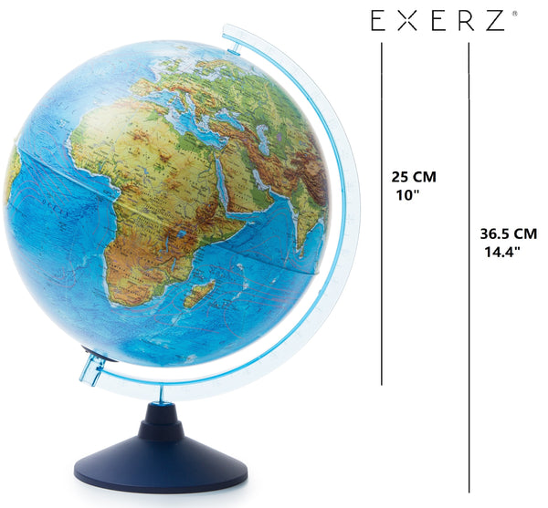 Exerz 25cm AR Globe Illuminated Cable Free LED Light - Physical (Day) Consellation(Night)- Augmented Reality App iOS Android