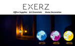 Exerz Illuminated World Globe 33cm diameter Wooden Base - 2 in 1 Light up Globe  - Fuchsia