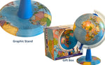 EXERZ 20cm Illuminated Globe - English Map - AR (Globe + App) Interactive World Globe, STEM Toy Gifts for Kids 4-12 Years - iOS & Android