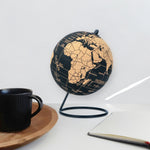 Topglobe Cork Globe 14cm Pinnable, Pins Included, Natural Cork Black