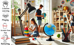 Exerz 14cm Educational World Globe