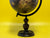 EXERZ 13cm Vintage Globe Black with a Wooden Base, Handcrafted