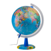 TOPGLOBE 26cm Illuminated Globe - English Map - Modern Political World globe - 26cm Diamter