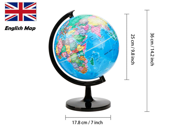 Exerz 25cm Educational World Globe