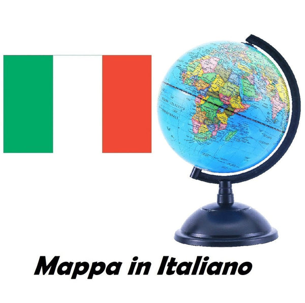 20cm Educational World Globe - Italian - Topglobe