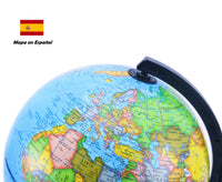 20cm Educational World Globe - Spanish - Topglobe