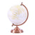 20cm World Globe Golden Colour - Metal Arc and Base - French - Topglobe