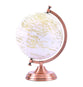 20cm World Globe Golden Colour - Metal Arc and Base - Italian