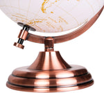 20cm World Globe Golden Colour - Metal Arc and Base - Italian - Topglobe