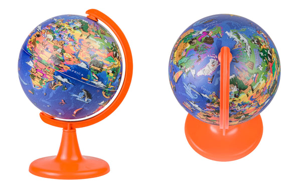 TOPGLOBE 15CM Educational Globe with 100pc Puzzles