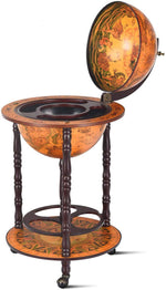 COSTWAY Bar Globe Drink Cabinet Wine Beverage Stand 360MM Wood (Wood + plastic) - Topglobe