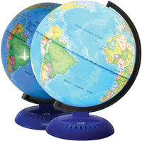 Discovery Night Light 20cm Illuminated World Globe, Multi - Topglobe