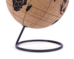 Exerz 14cm Natural Cork Globe 12 Push Pins Included (Natural Cork) - Topglobe