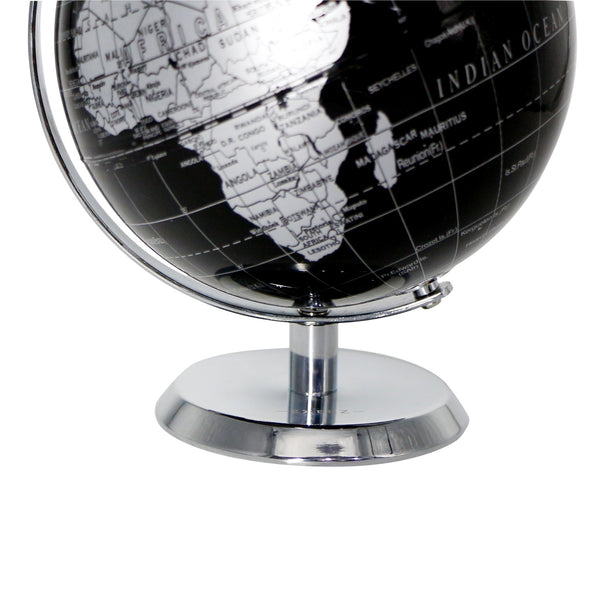 Exerz 14cm World Globe - Metallic Black - Topglobe