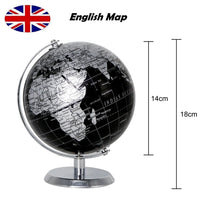 Exerz 14cm World Globe - Metallic Black - Topglobe