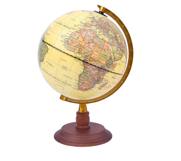 Exerz 20cm Antique Globe With a Wood Base - Topglobe