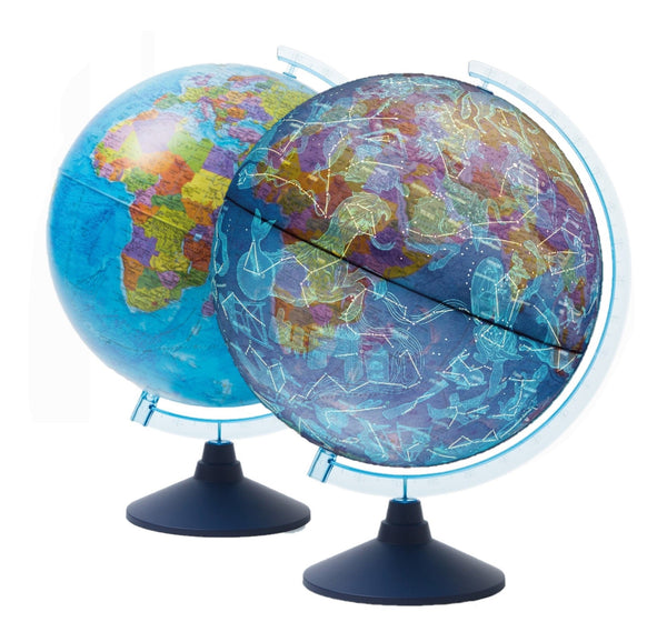 Exerz 21cm Illuminated AR World Globe Political/ Constellation - Topglobe