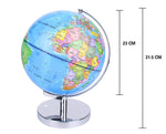 Exerz 23cm Illuminated World Globe - Cable Free LED - Political Map/Constellation Stars - Topglobe