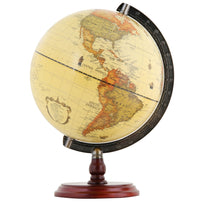 Exerz 25CM Antique World Globe With A Wood Base - Topglobe