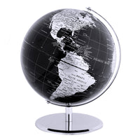 Exerz 25cm World Globe - Metallic Black - Topglobe