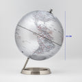 Exerz 25cm World Globe - Metallic Silver