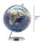 Exerz 25cm World Globe with Stainless Steel Base - Navy Blue - Topglobe