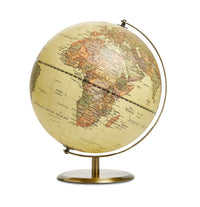 Exerz 30cm Antique Globe Metal Arc and Base Bronzed colour - Topglobe