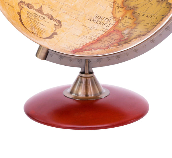 Exerz 30cm Antique Globe With A Wood Base - Topglobe