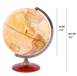 Exerz 30cm Antique Globe With A Wood Base - Topglobe