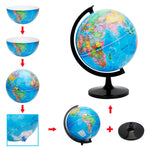 Exerz 30cm Educational World Globe - Self Assembled - Topglobe