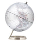 Exrez 30cm World Globe - Metallic Silver