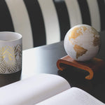 Mova World Globe 11.5cm White and Gold - Topglobe