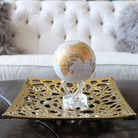 Mova World Globe 11.5cm White and Gold - Topglobe