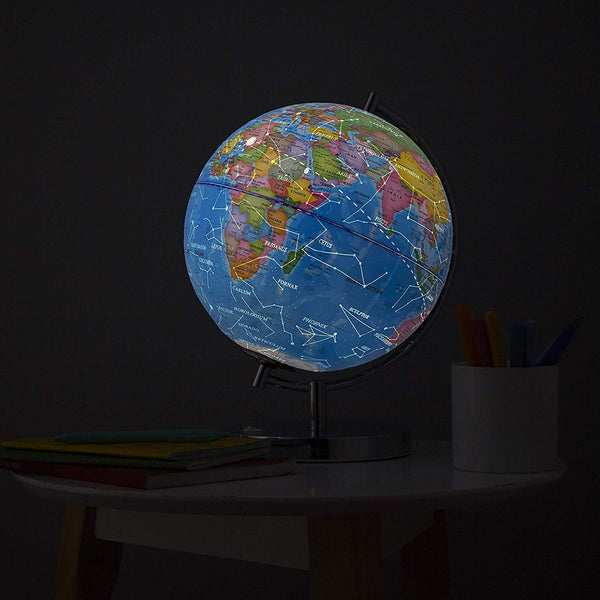 Science Kidz 2 in 1 Illuminated World Globe - Light Up Constellation - Topglobe