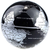 Senders Floating World Globe With LED Lights C Shape Magnetic Levitation (Black-Silver) - Topglobe