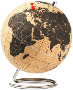 Suck UK – Mini Desktop Cork Globe | Push Pins Included