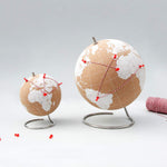 SUCK UK Mini White Desktop Cork Globe | Push PINS Included - Topglobe