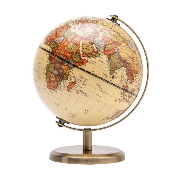 Topglobe 14cm Antique World Globe - Bronzed colour - Topglobe